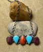 Liz - Multi 5 Stone Bar Necklace