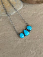 Electric blue bar necklace