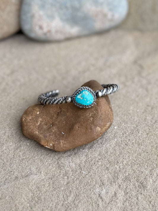 Leigha Cleveland small cuff with turquoise