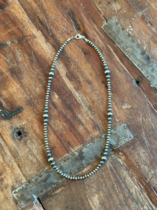 Sterling pearl necklace 20 inch
