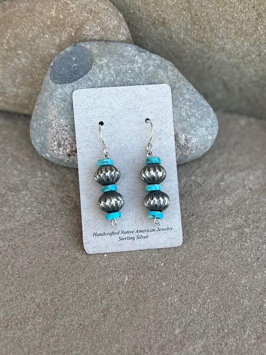 Pearl and Turquoise earring artist crystal Haley