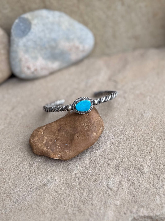Leigha Cleveland small cuff with turquoise