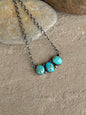 Electric turquoise bar necklace