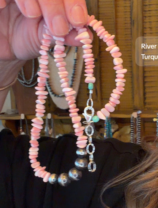 pink conch necklace