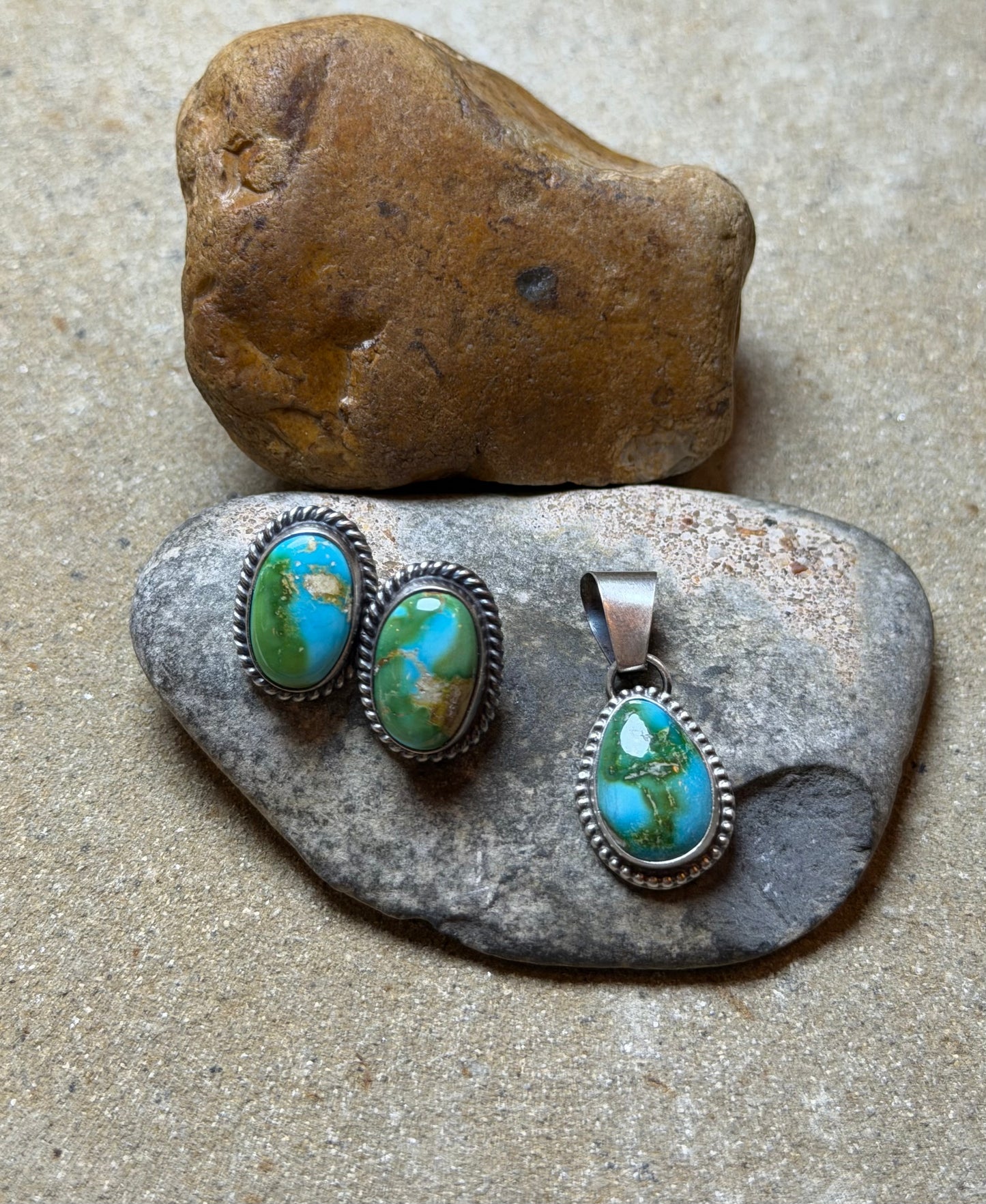 Yvette - Sonoran Mini Pendant and Sonoran Stud Earrings