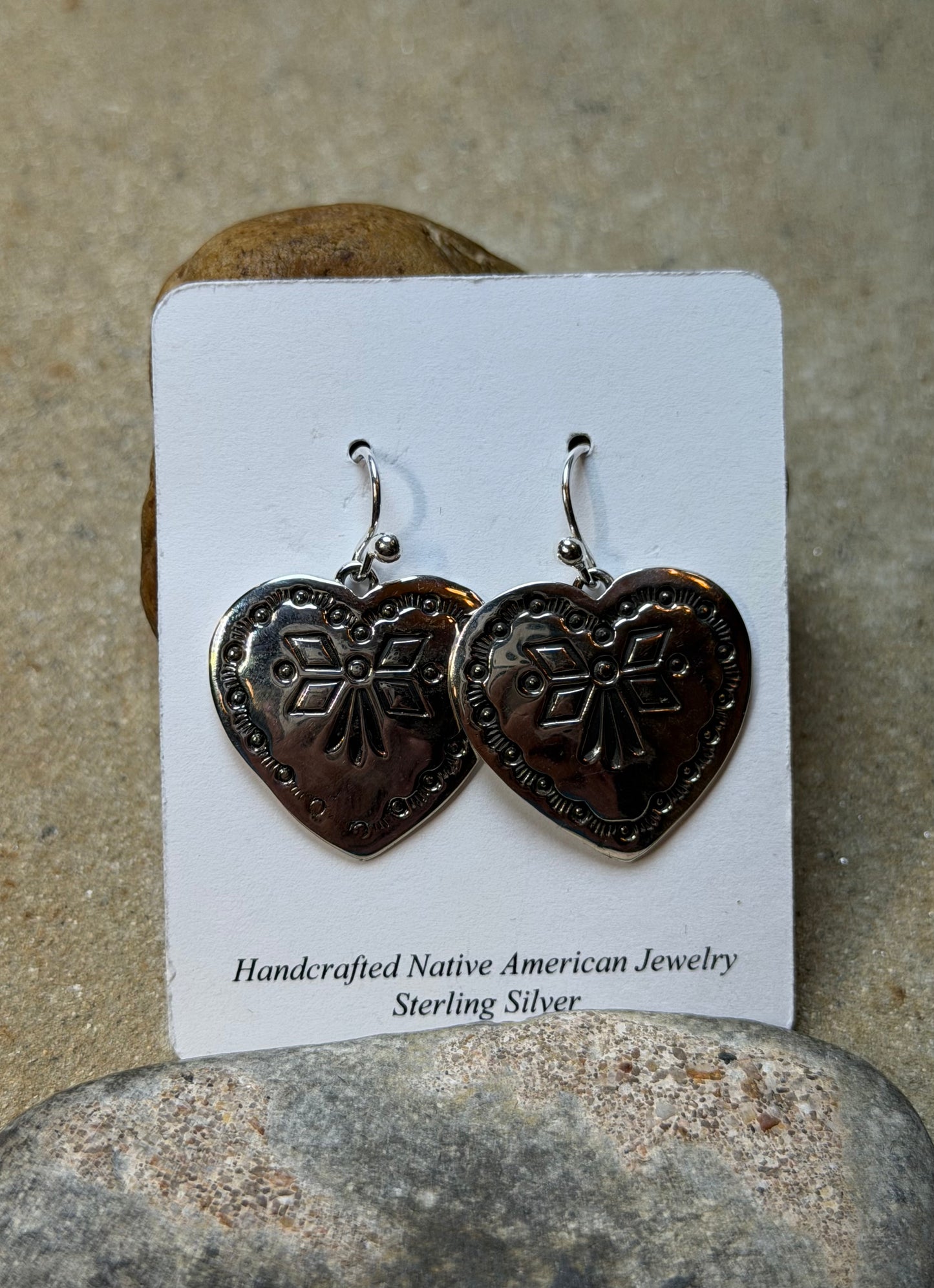Lisa - Sterling Heart Dangle Earrings
