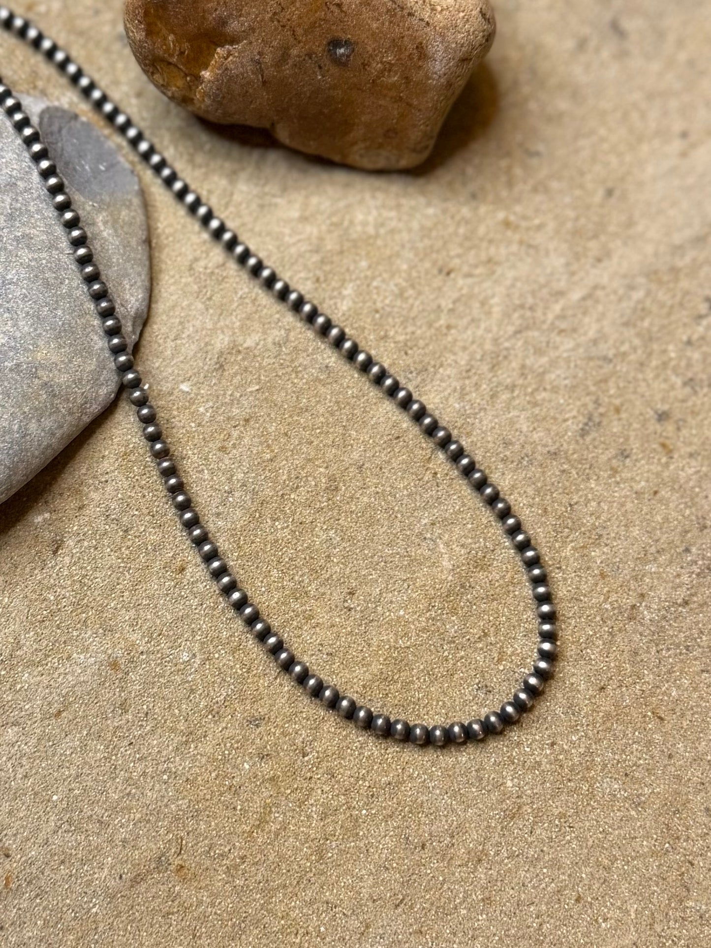 3mm 20 inch machine made necklace with shepherd hook