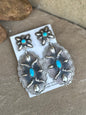 Glenn Livingston Silver and Turquoise dangles