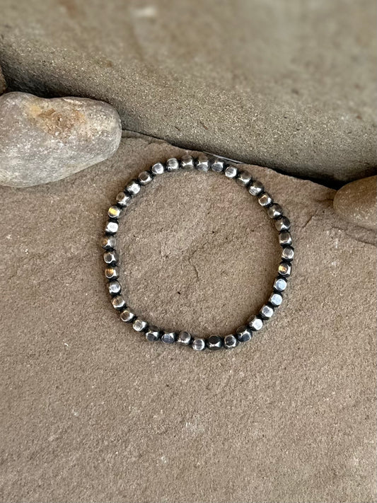 4mm sterling box beads stretchy