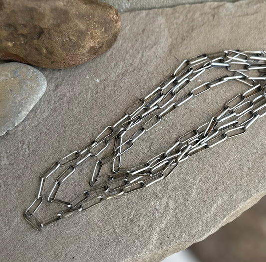 Paper clip chain, 30 inches