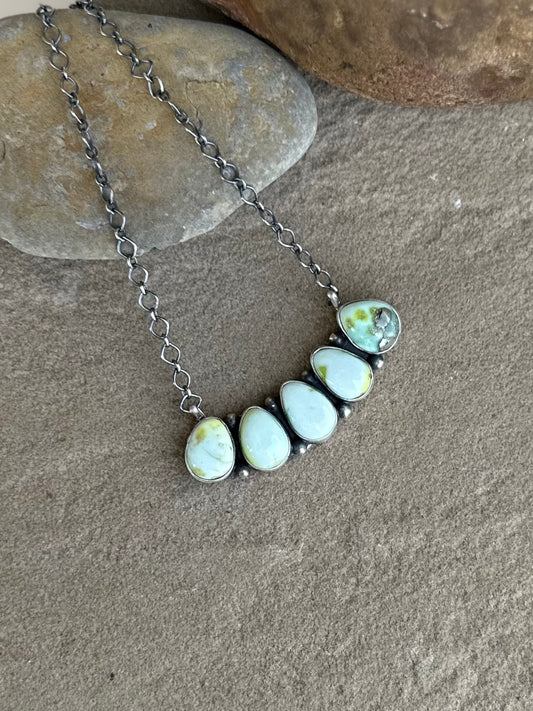5 stone Palomino bar necklace
