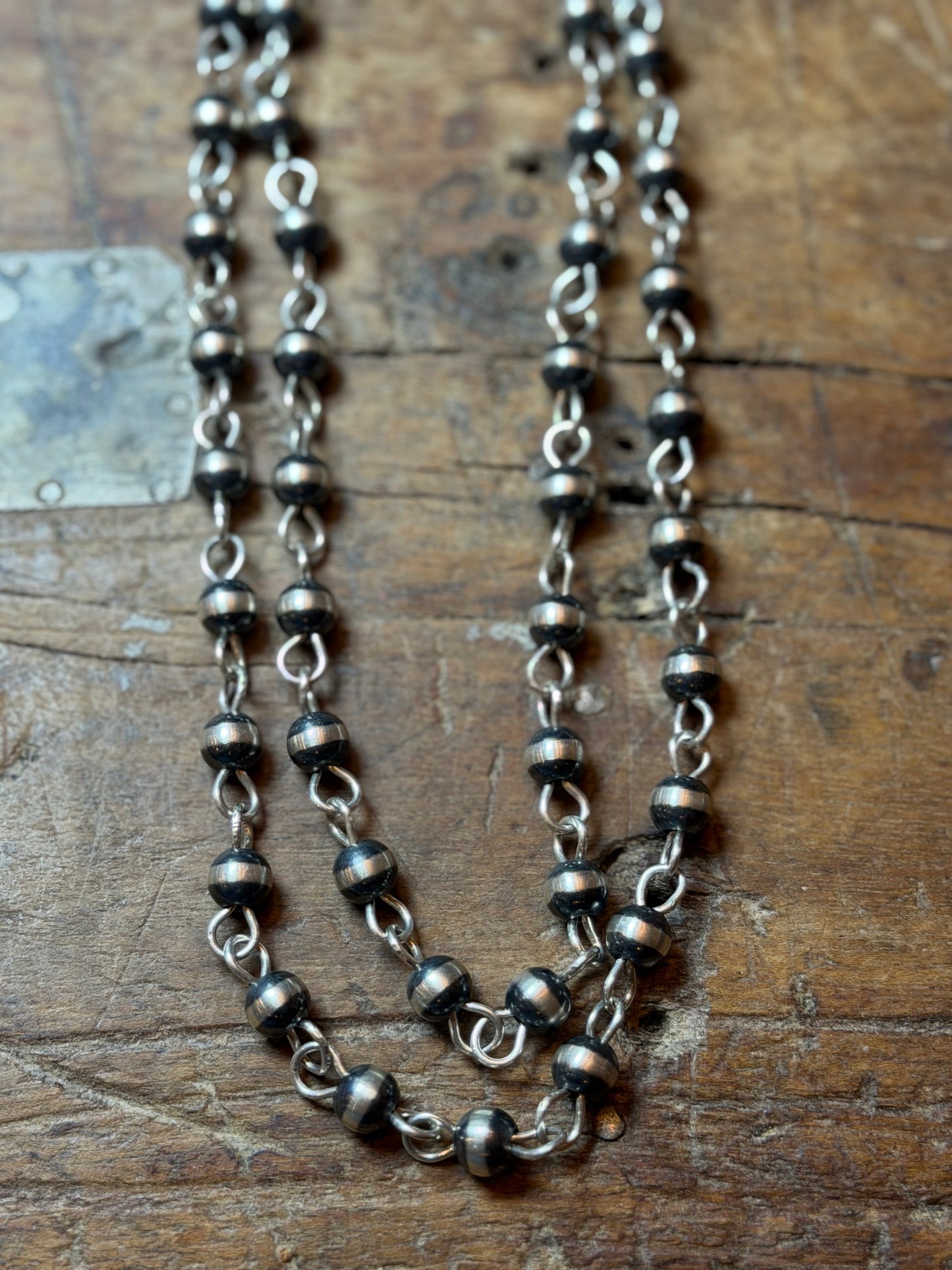 Sally - Rosary Bead Necklace - 36" Long