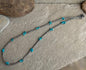Turquoise and sterling pearl necklace 18 inches