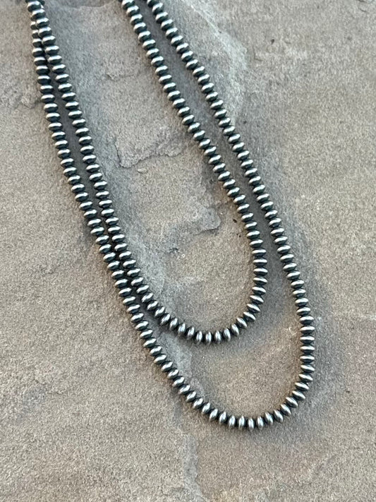 4 mm 15” sterling saucer necklace