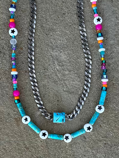 Wild beaded necklace (star)