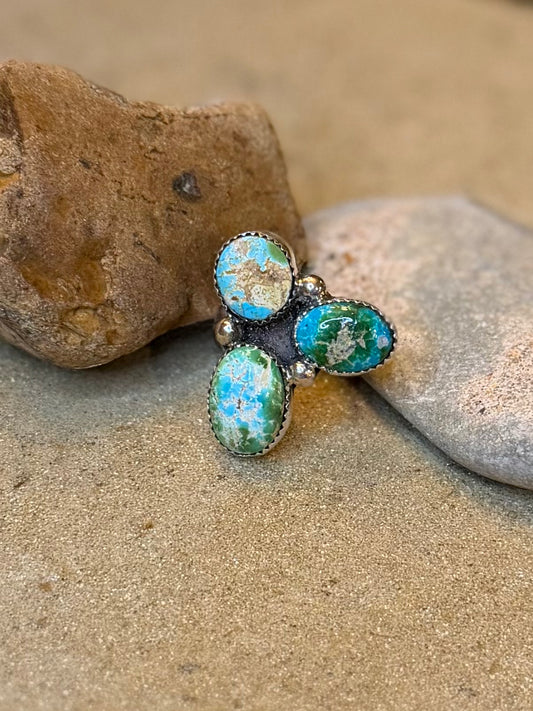 Sonoran three stone Ring 7 3/4