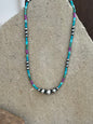 Multi bead necklace 19 inches long