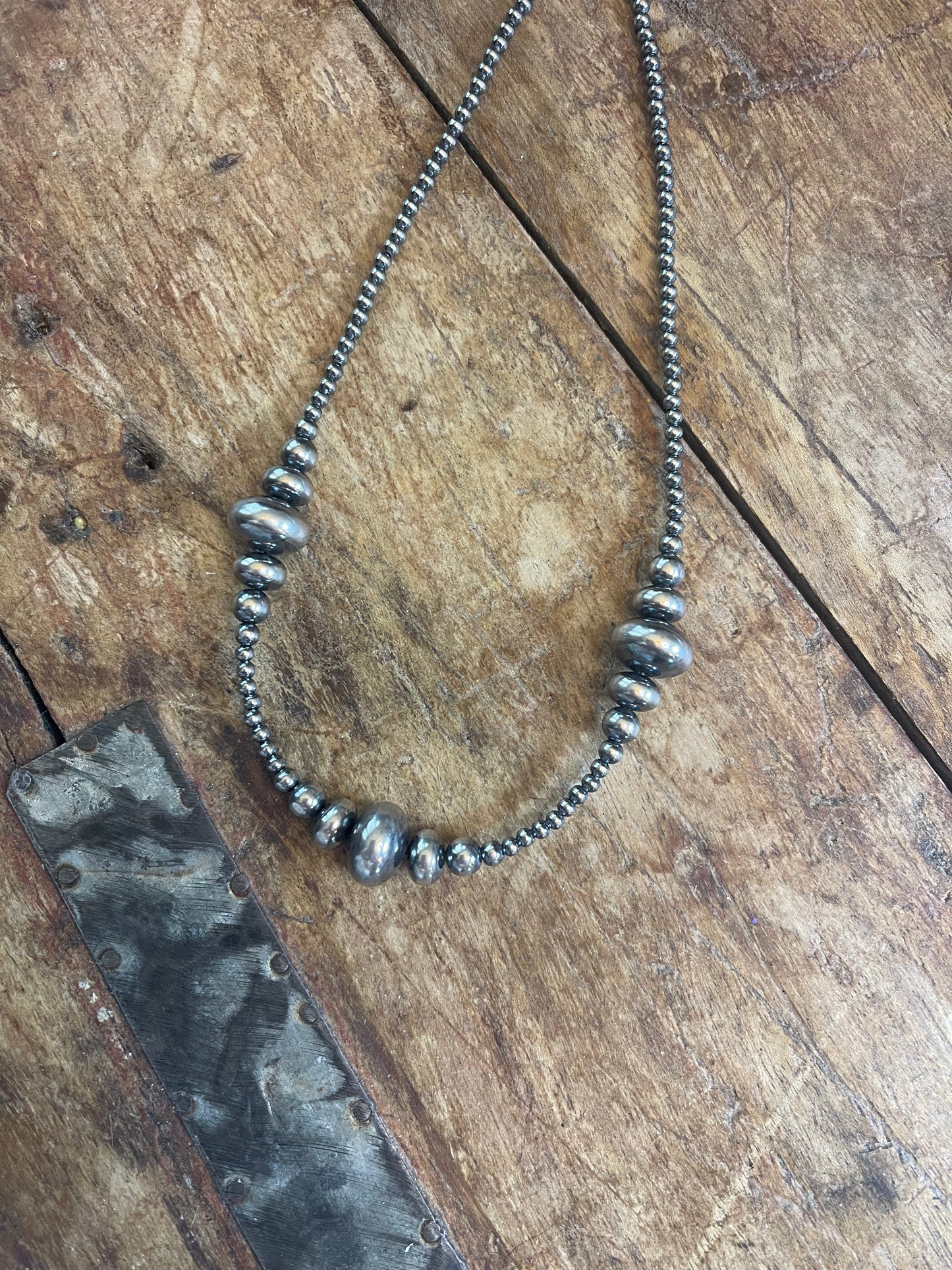 Tonya graduated machine made beads necklace