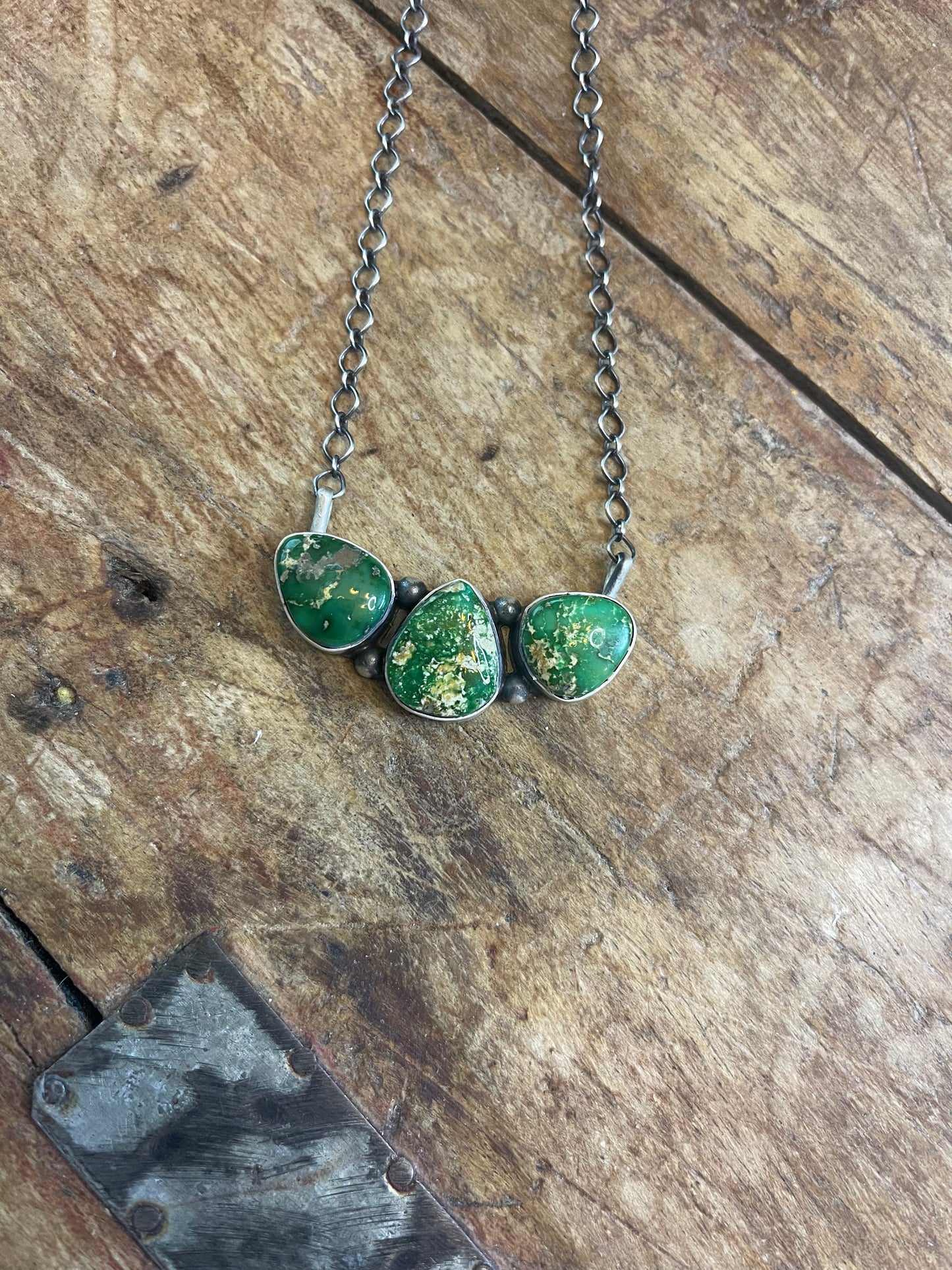 Allison-3 stone necklace