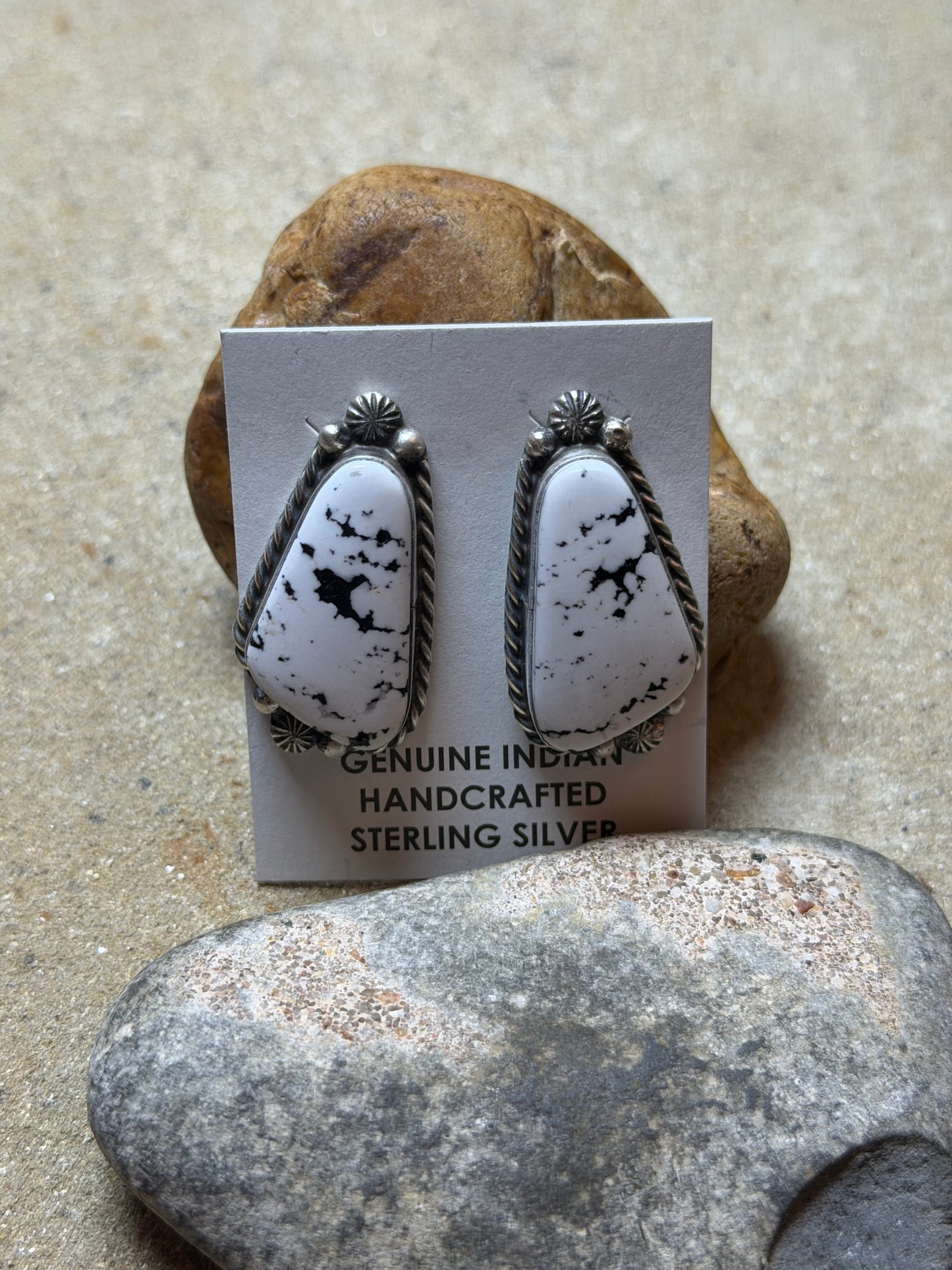 Lisa P - White Buffalo Stud Earrings