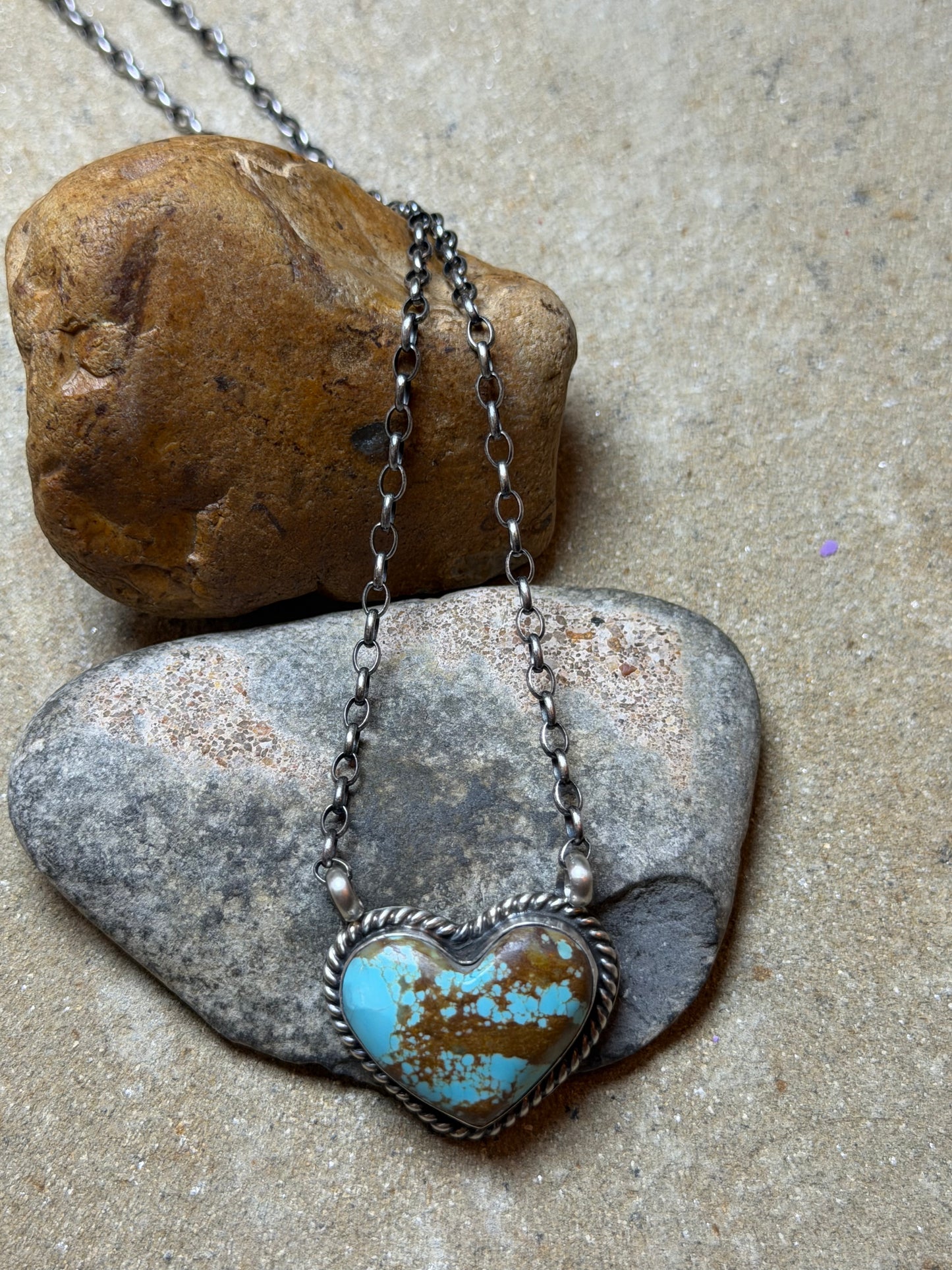 Tina - Turquoise Heart Necklace