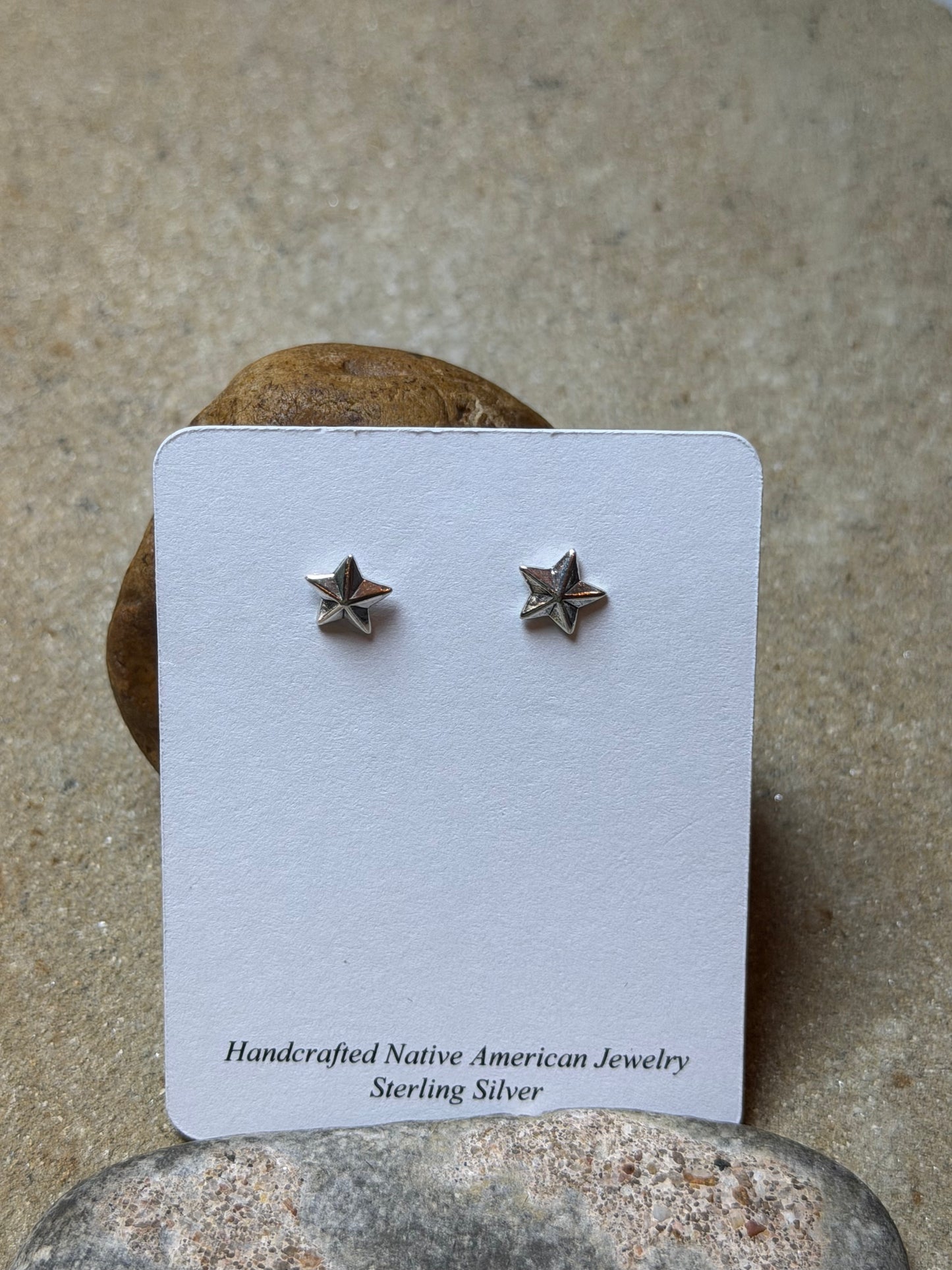 Nancy, Angie, Stacy, Sophia,Vee - Sterling Mini Star Stud Earrings