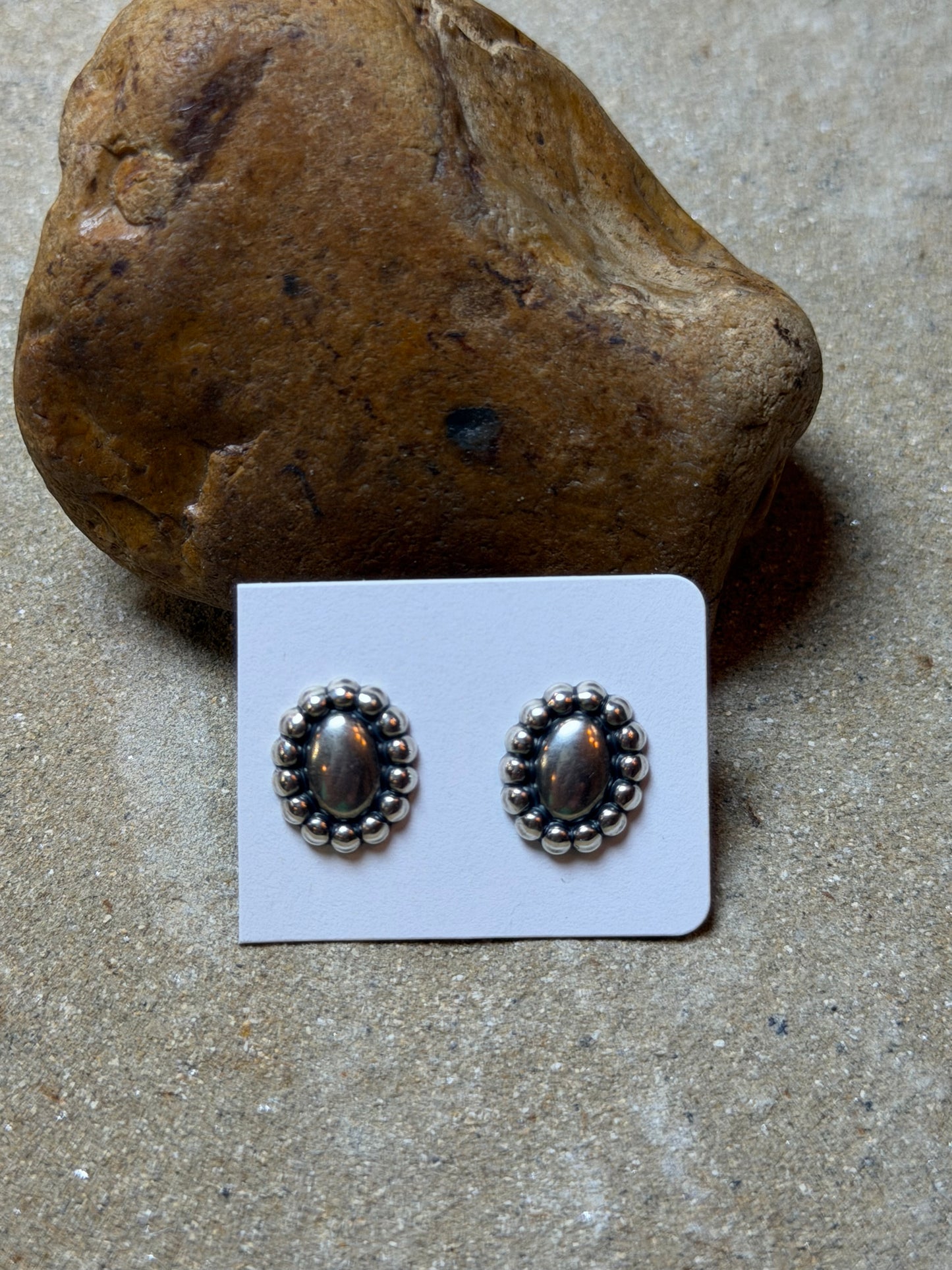 Tracy, Angie, - Sterling Mini Oval Stud Earrings