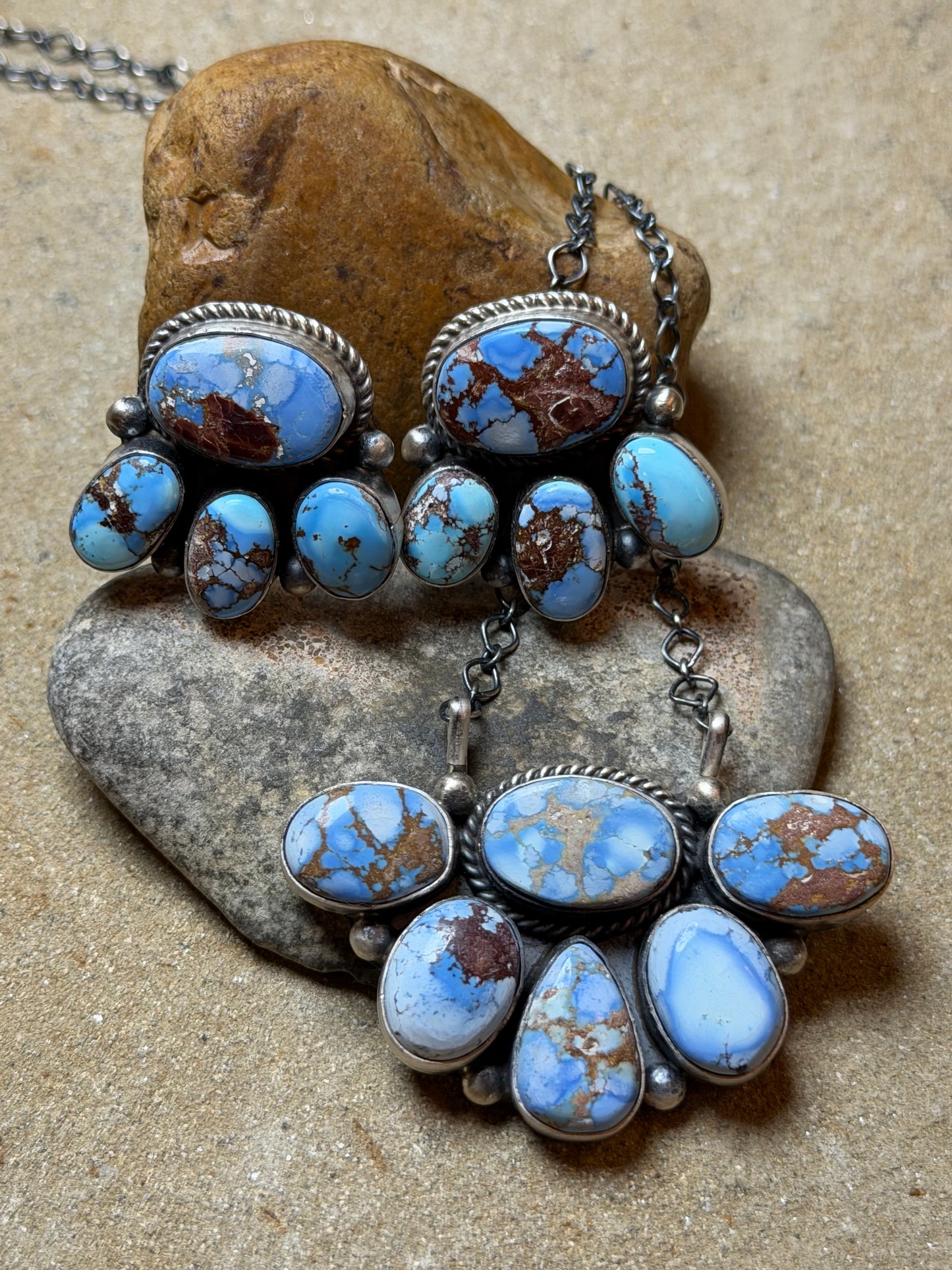 Sally - 2 Piece Golden Hills Necklace and Earrings
