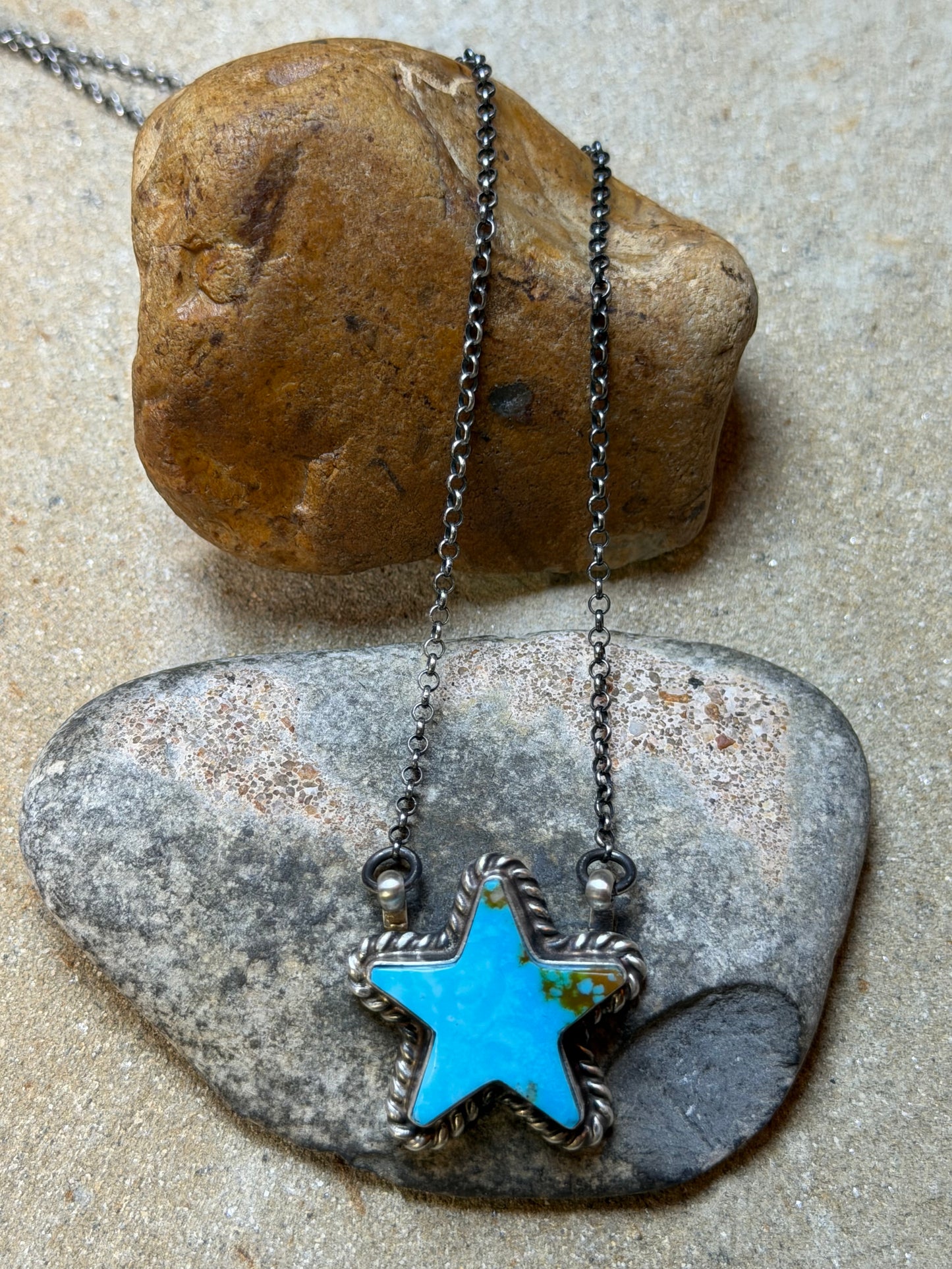 Jackie Rose - Turquoise Heart Bar Style Necklace