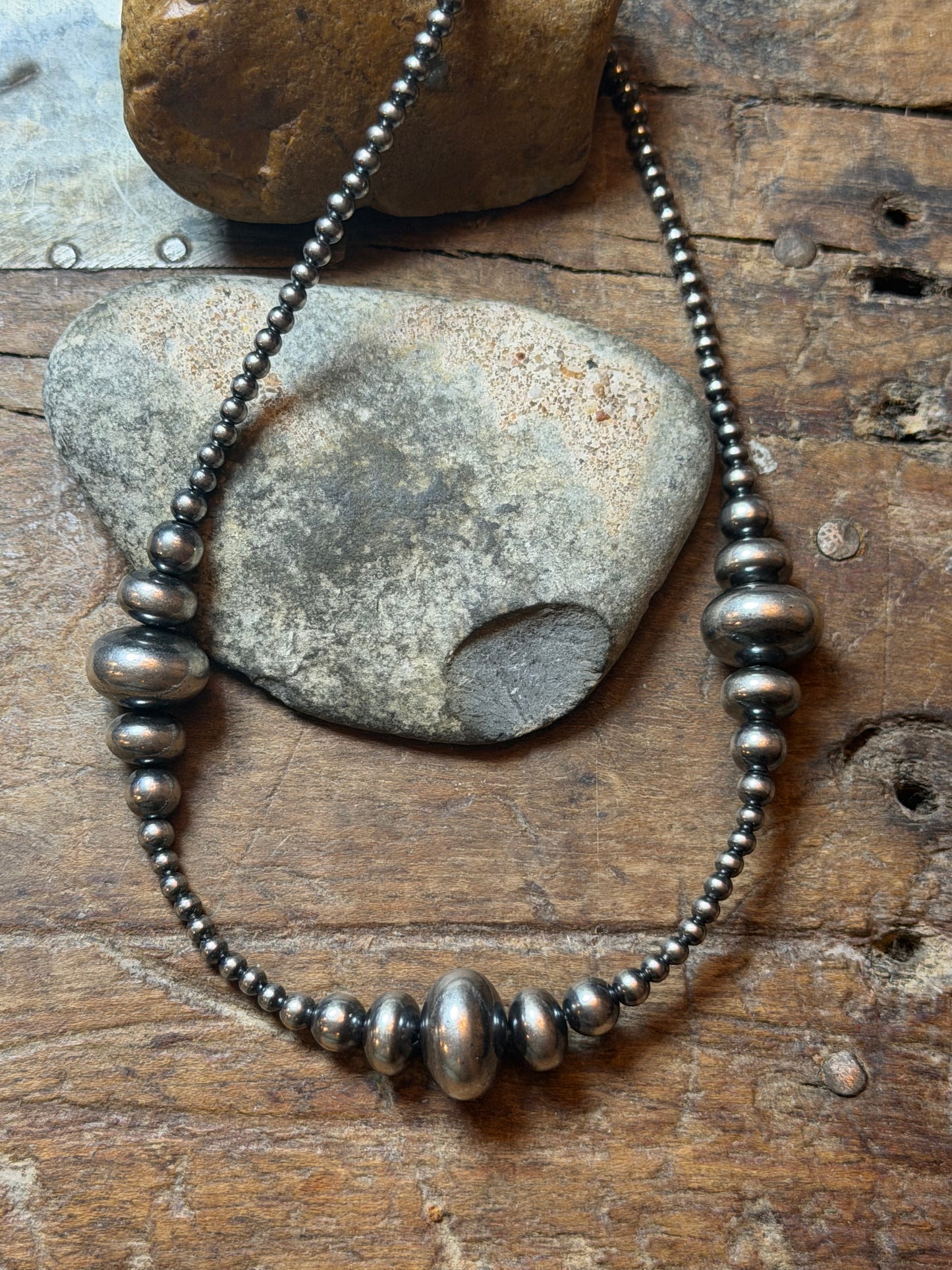 Plant Lady Vibes - 3mm to 13mm Graduated Machine Made Beaded Necklace 16" Long