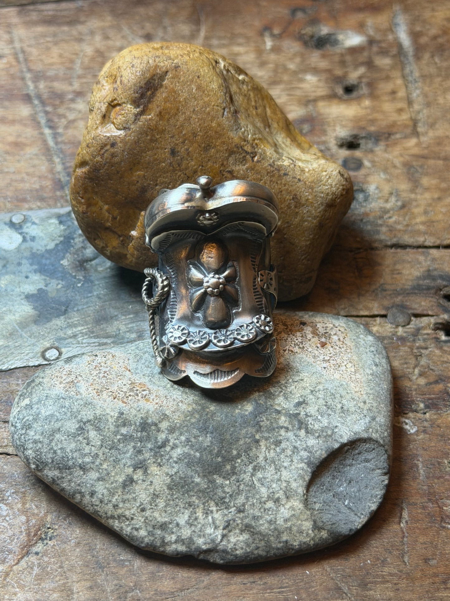Sally - Sterling Saddle Ring Size 8