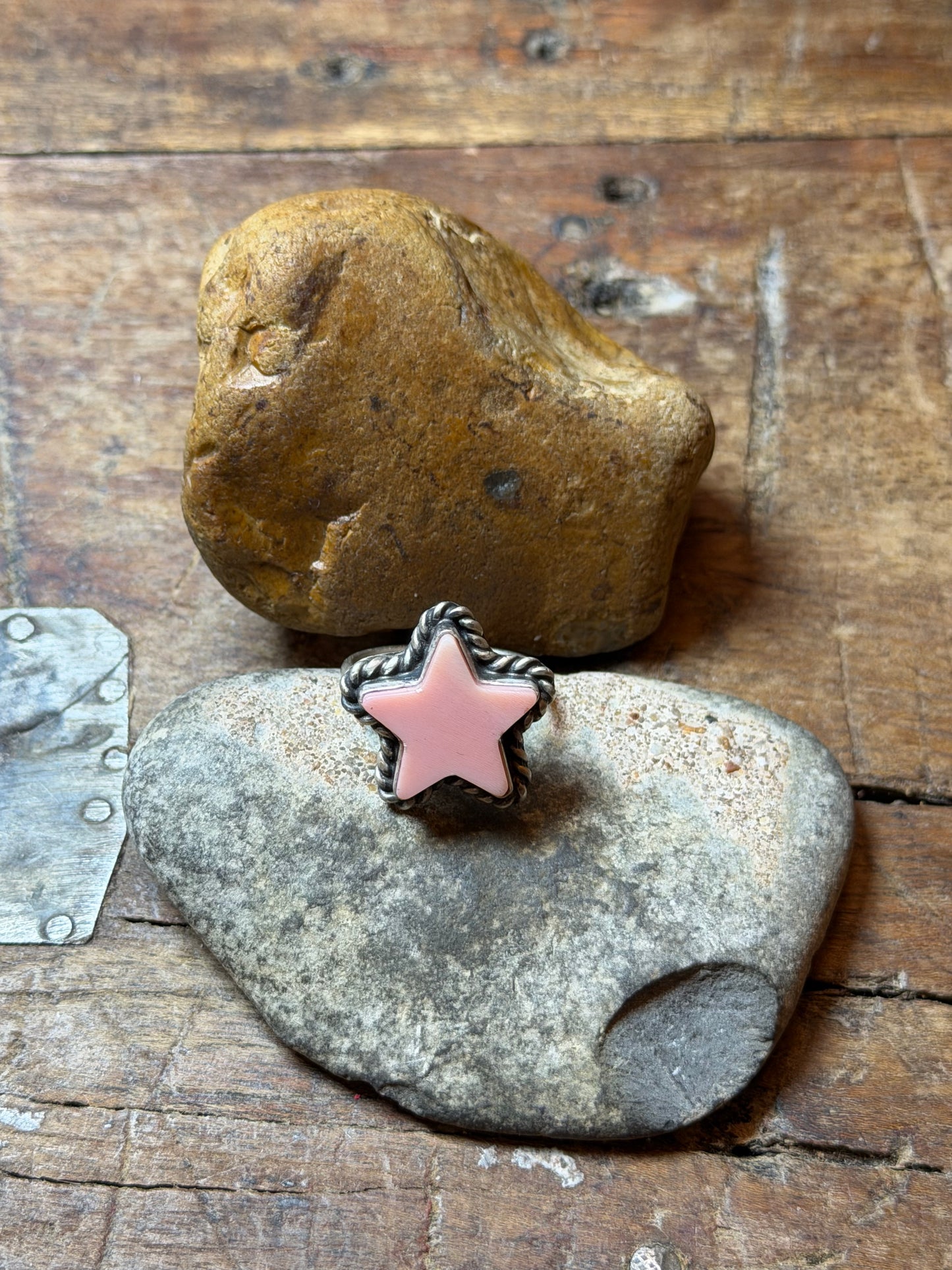 Kayla W. - Pink Conch Star Adjustable Ring