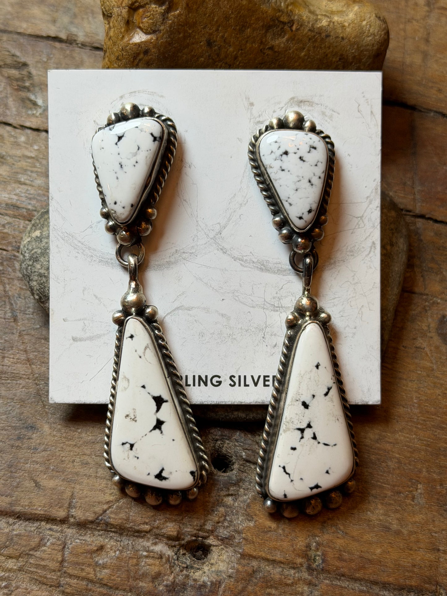 Westcoast - 2 Tier White Buffalo Earrings