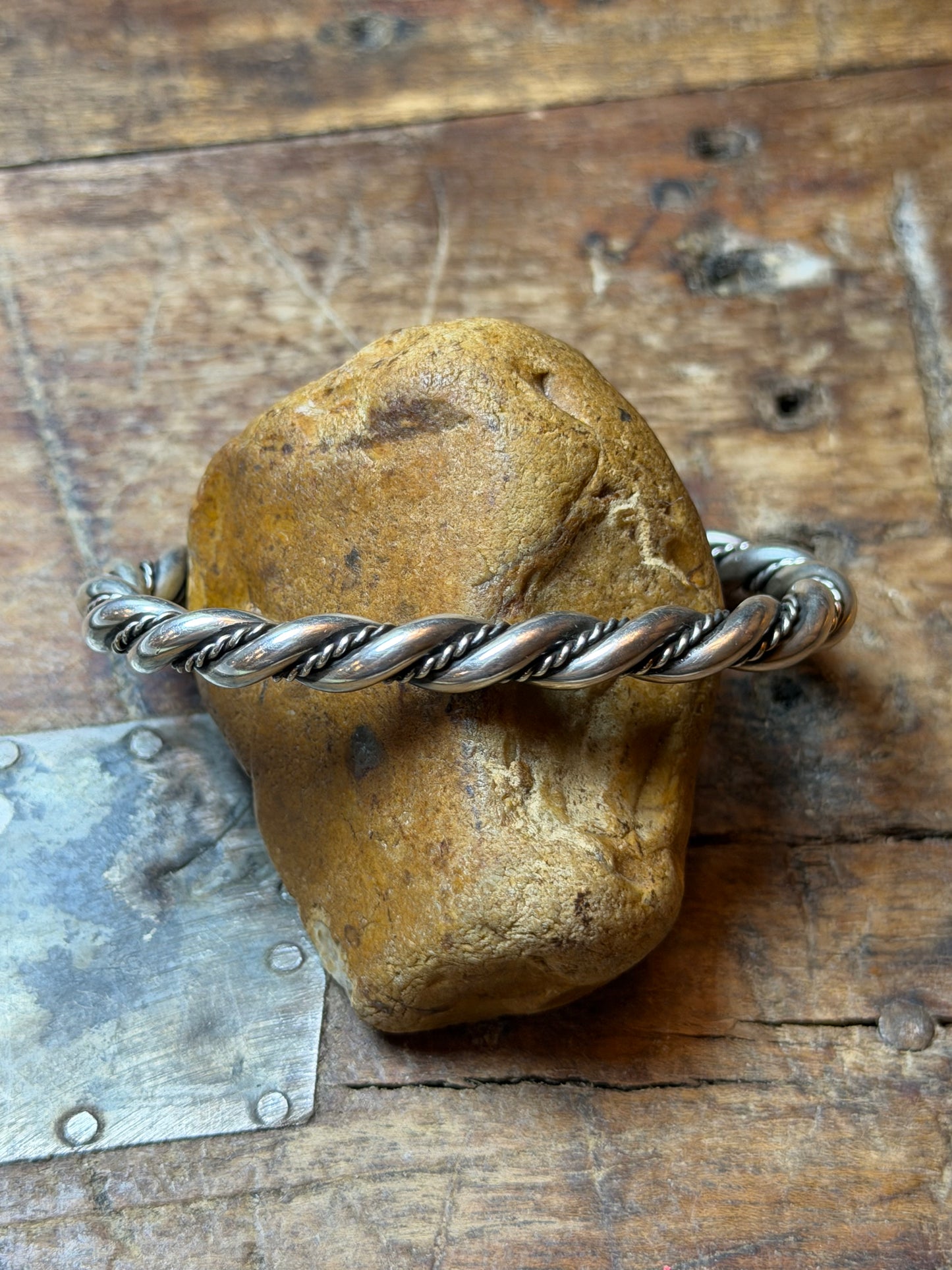 Lori - Twisted Sterling Cuf - 6"