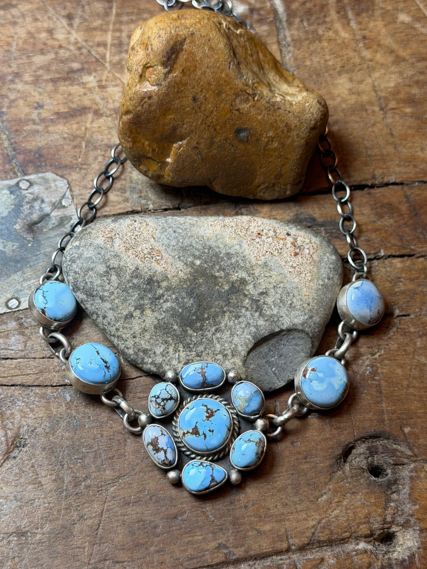 Judy - Golden Hills Choker Necklace - 16" Long
