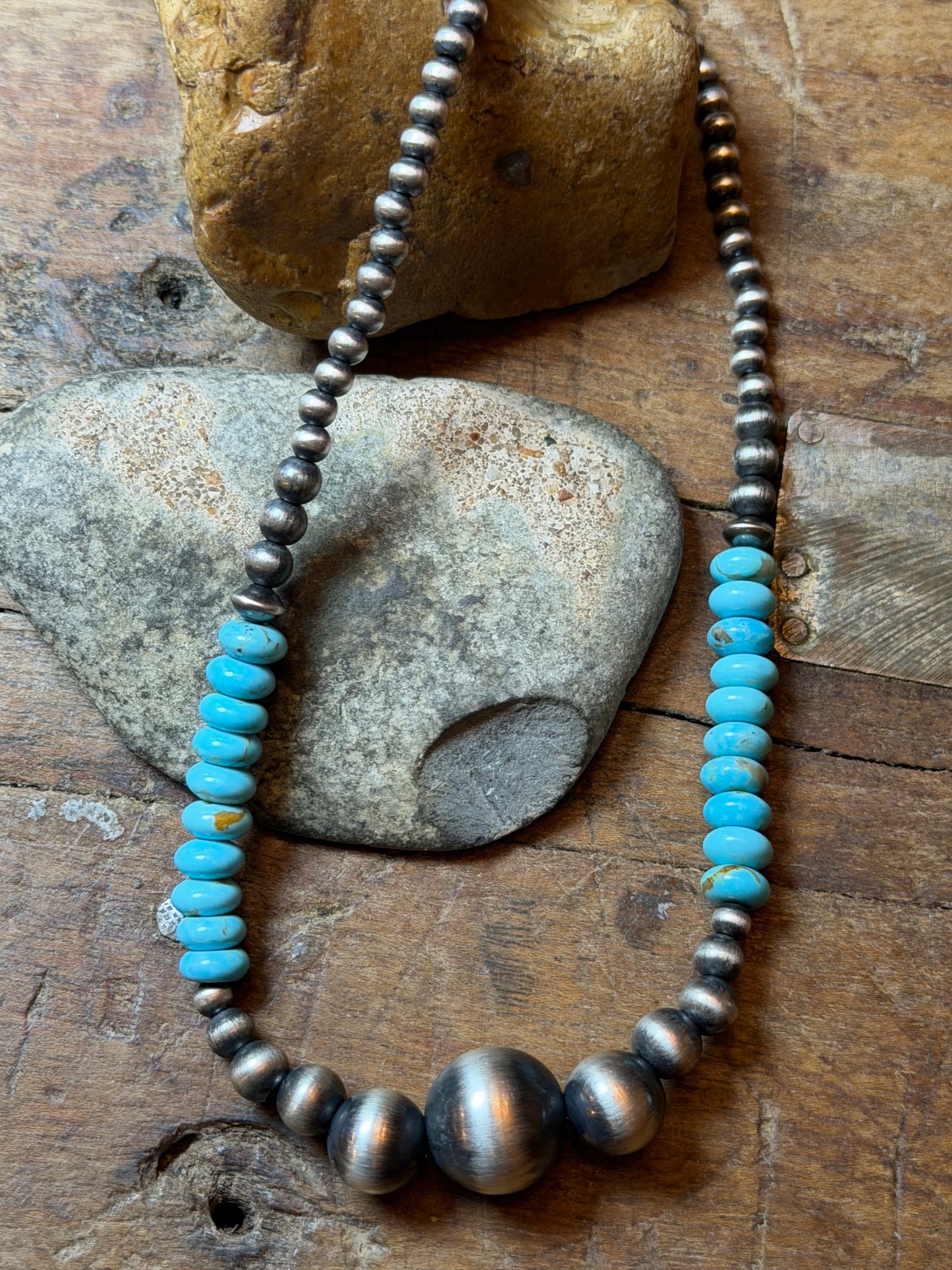Teila - 4mm to 13.91mm Machine Made Beaded Necklace - 15.5" to 17.5" Long