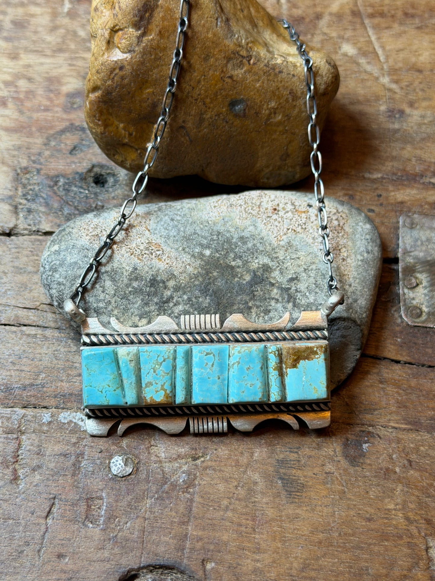 Westcoast - Turquoise Bar Necklace - 20.5" Long
