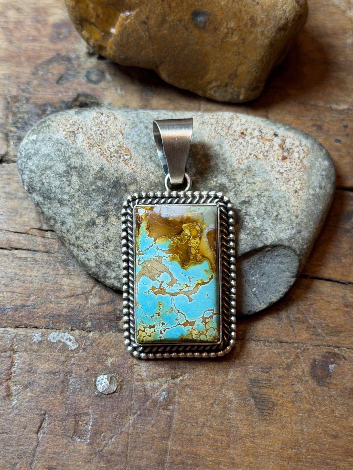 Sophisticaded - Turquoise Rectangle Pendant