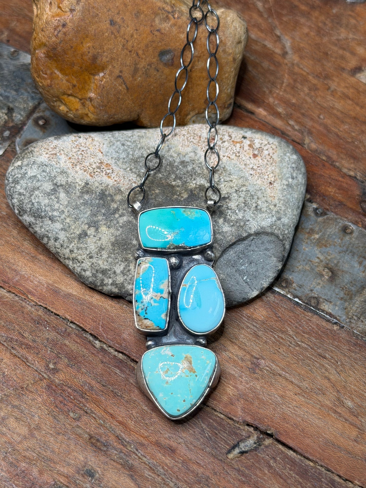 JPond - 4 Stone Lariat Style Necklace