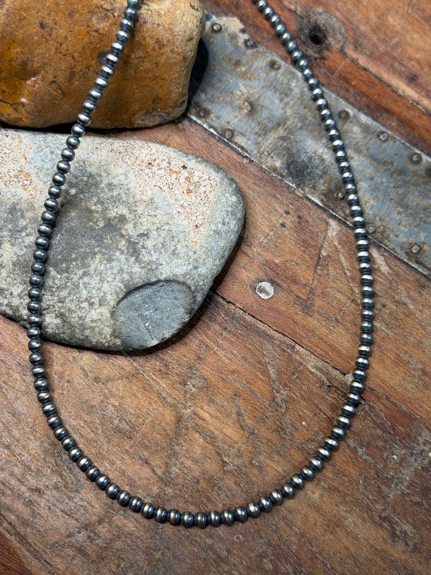 Sierra - 3mm Machine Made Saucer Beaded Neckalce