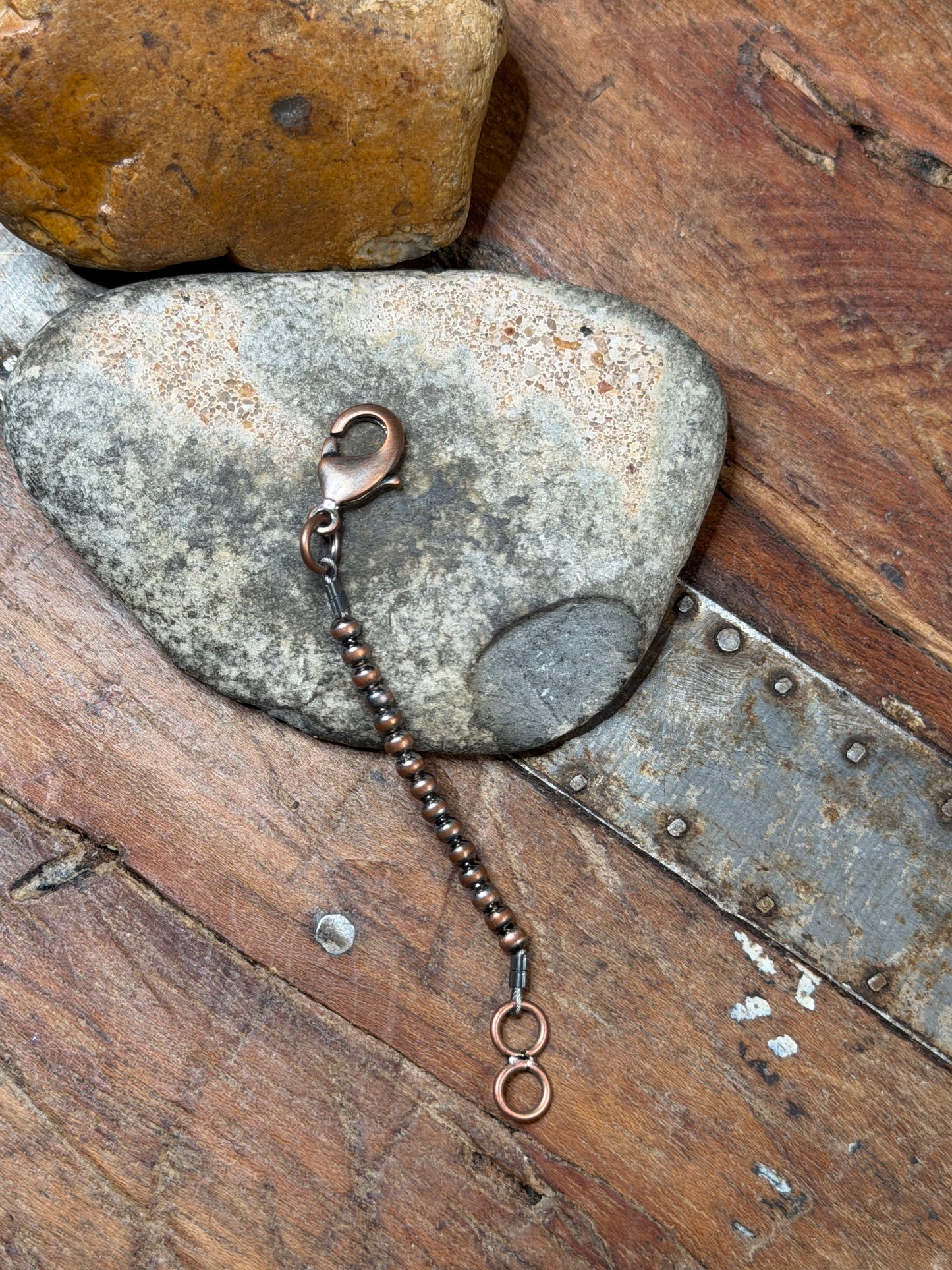 Beck - Machine Made Beaded Copper Necklace Extender