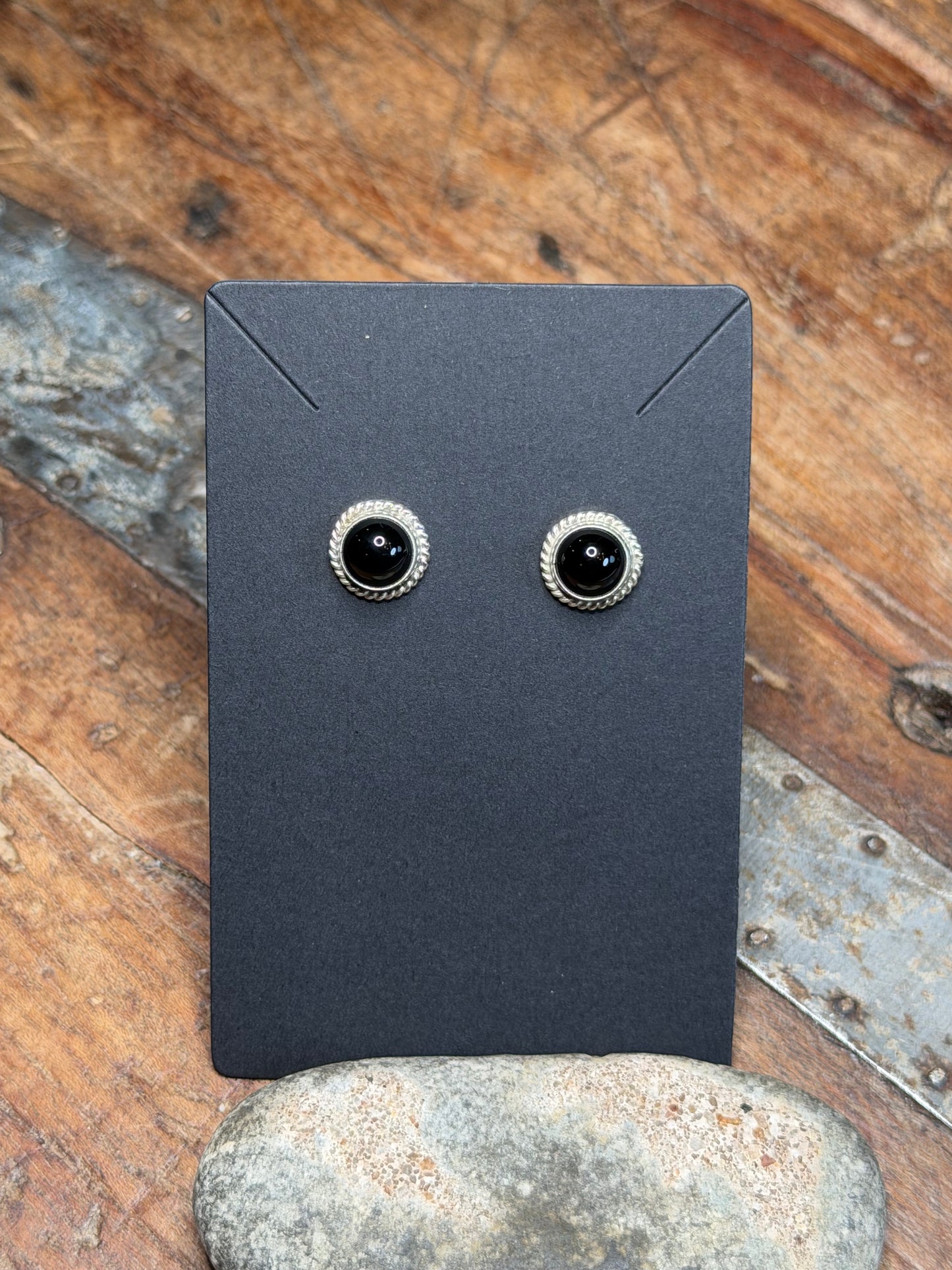 Wendy - Black Onyx Stud Earrings