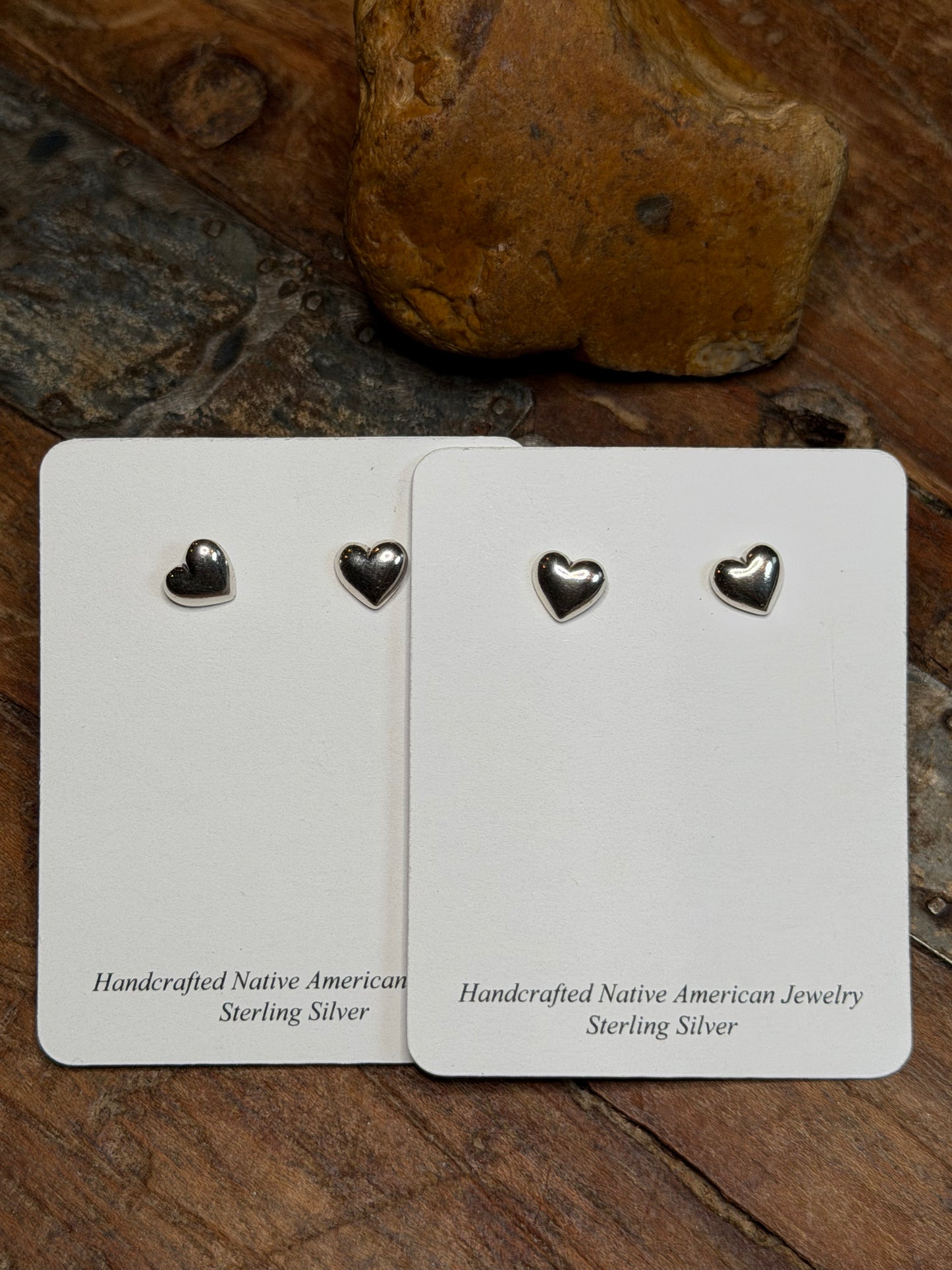 Ashley - Silver Heart Mini Stud Earrings