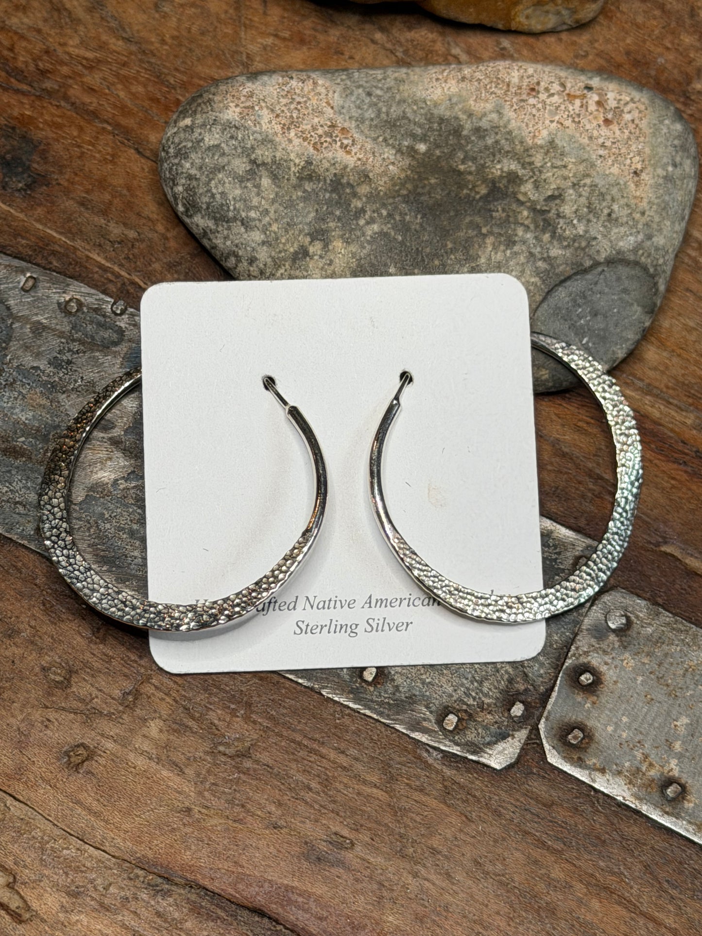 Christine  - Silver Hoop Earrings