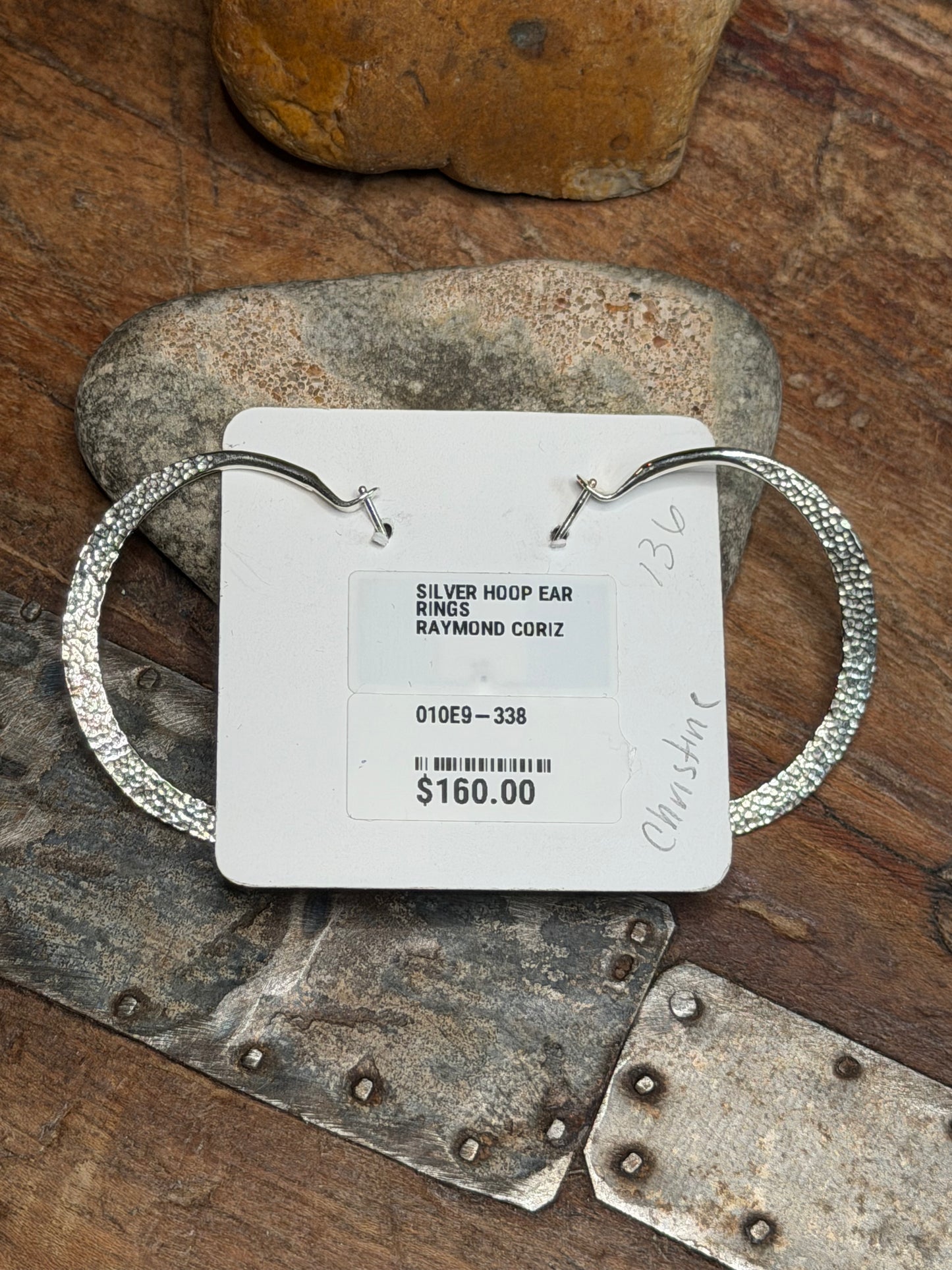 Christine  - Silver Hoop Earrings