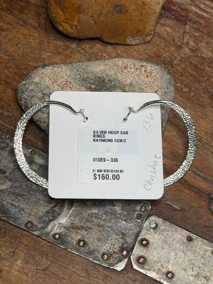Christine  - Silver Hoop Earrings