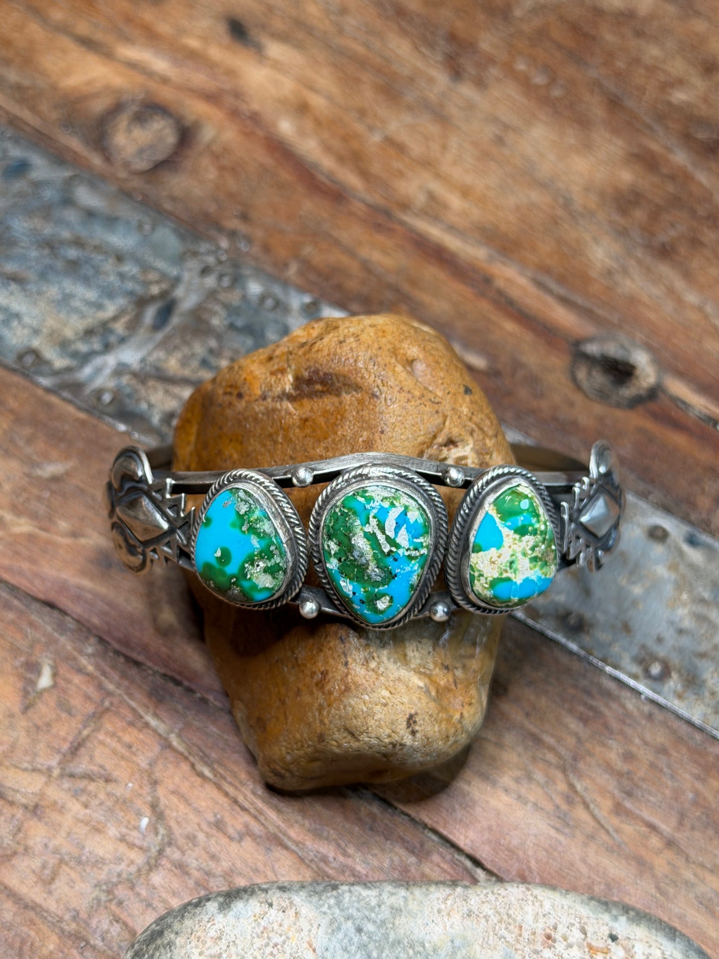 Gissella - 3 Stone Sonoran Cuff Bracelet