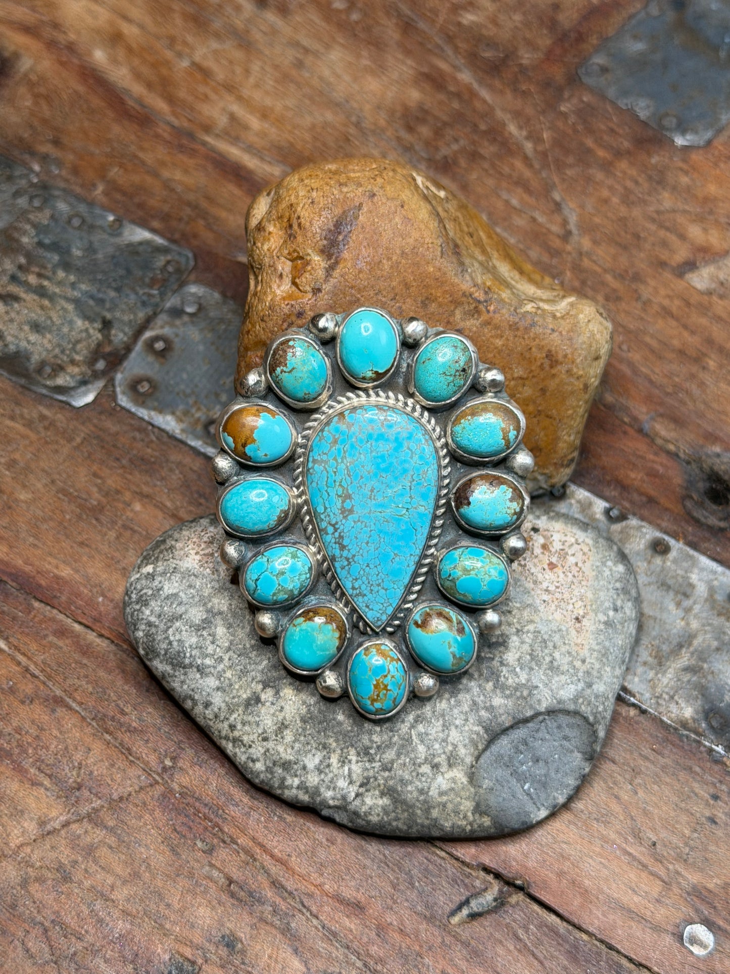Laura - Turquoise Statement Adjustable Ring