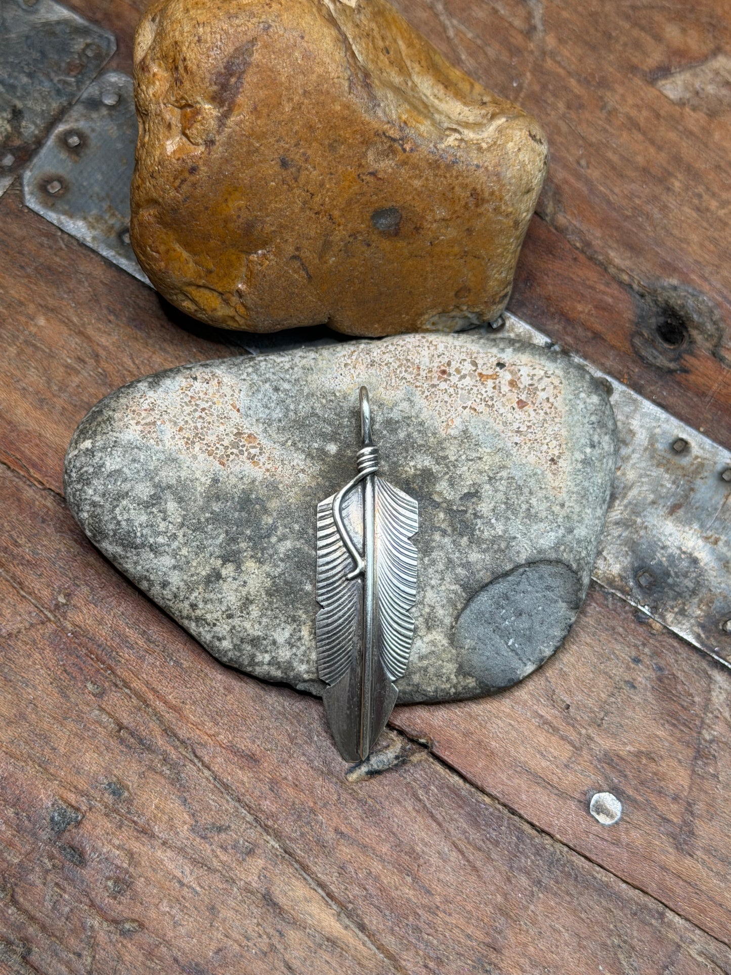 Kala - Sterling Feather Pendant