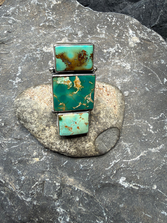 Laura - Federico Jimenez 3 Stone Turquoise Adjustable Ring
